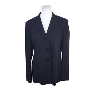 DKNY Women's 3-Button Tailored Blazer Black Sz 6 Minimalist Business Casual